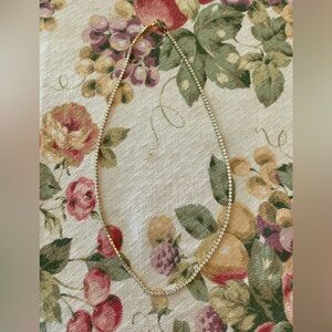 GLD brand gold plated tennis necklace